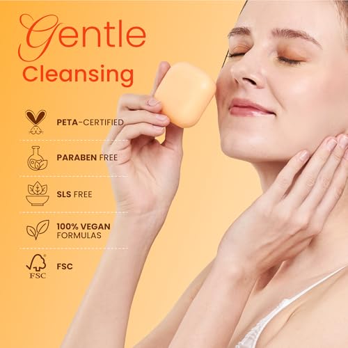 Koji White Kojic Acid & Vitamin C Brightening Soap, Hydrating Face & Body For Radiant Glow Skin, Nourishing, Moisturizing, Cleansing Bar, Vegan, Paraben-Free, 2.82 oz (2 Bars)