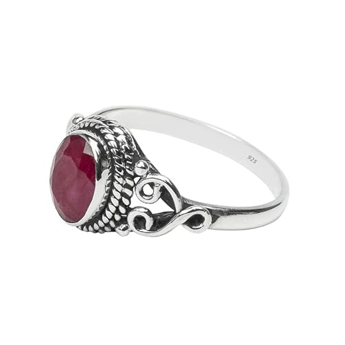 Avicrafts Ruby Stone Ring 925 Sterling Silver Statement Ring For Women Handmade Rings Gemstone Christmas Promise Ring Size Us 8 Gift For Her thumb #2