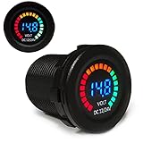 iztor Universal Digital Display Voltmeter Waterproof Voltage Meter Green LED for DC 12V-24V Car Motorcycle Auto Truck