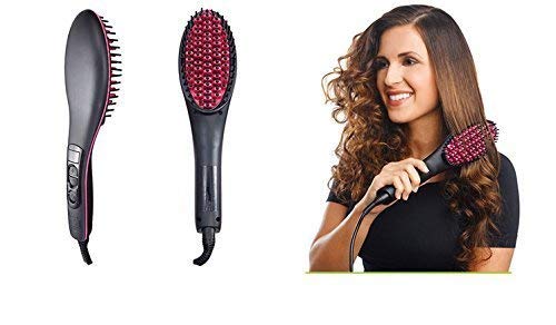 Walberrie Hair Straightening Brush, Curler and Styler with Temperature - black 4