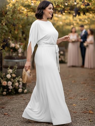 Image of KOH KOH Womens 2026 Flowy Formal Batwing Sleeve Evening Casual Gown