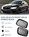 SAIQINGSP Double Slats Gloss Black Front Grill Compatible with 2012-2018 BMW 3 Series F30 F31 F35 320i 328i 335i, ABS Kidney Grille