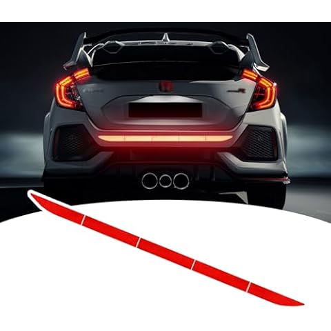 LANZMYAN Car Rear Bumper Cover Guard Reflective Sticker Anti-Scratch Trunk Warning Reflective Protector for Universal Auto SUV Pickup Trucks(Red) Cover