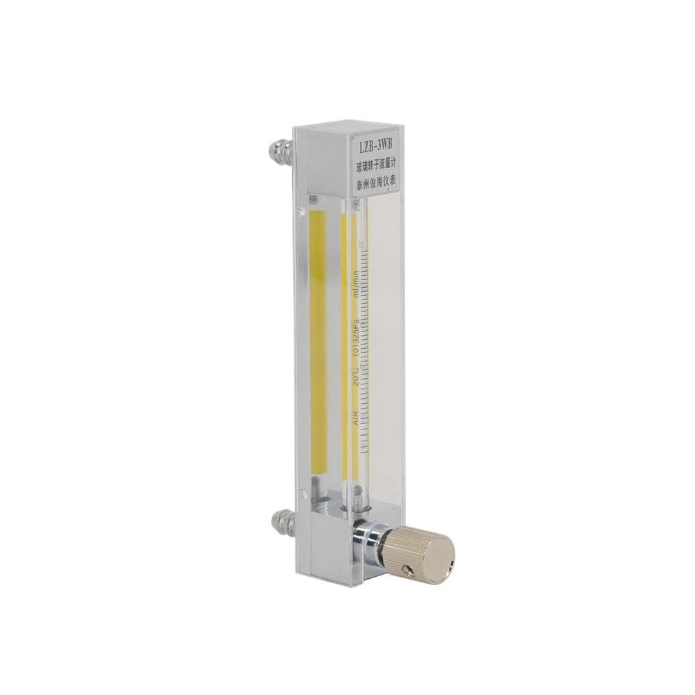1 Stück LZB -4/6/10WB, Glas-Rotameter for Wasser/H₂O/Flüssigkeitsdurchflussmesser mit Regelventil. Großer Messbereich(6WB 60-600ml Pmin)