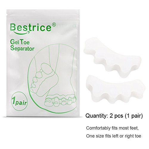 Gel Toe Separator,Bestrice Toe Spacers Rubber Toe Stretchers Used For Sports Activities, Yoga Practice & Running For Men And Women Bunion Pain Relief Toe Straightener Achilles Stretcher (1 Pair) #TOP6