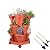 DUNCHATY Stackable Planter, Vertical Strawberry Planter with Garen Tool Set, Self Watering Garden Planter Indoor/Outdoor 5 Tier Herb Planter Pots for Growing Vegetables and Succulents, Clay Red