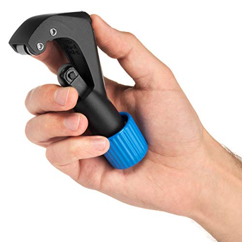 Image of Small Copper Pipe Tubing Cutter with Reamer - Tube Cutter 1 /8 inch to 1 1 /8 inch | Small Copper Pipe Cutter with Reamer for HVAC, Plumbing Tubing Cutter for Copper Brass Aluminum & Thin Stainless Streel Pipes