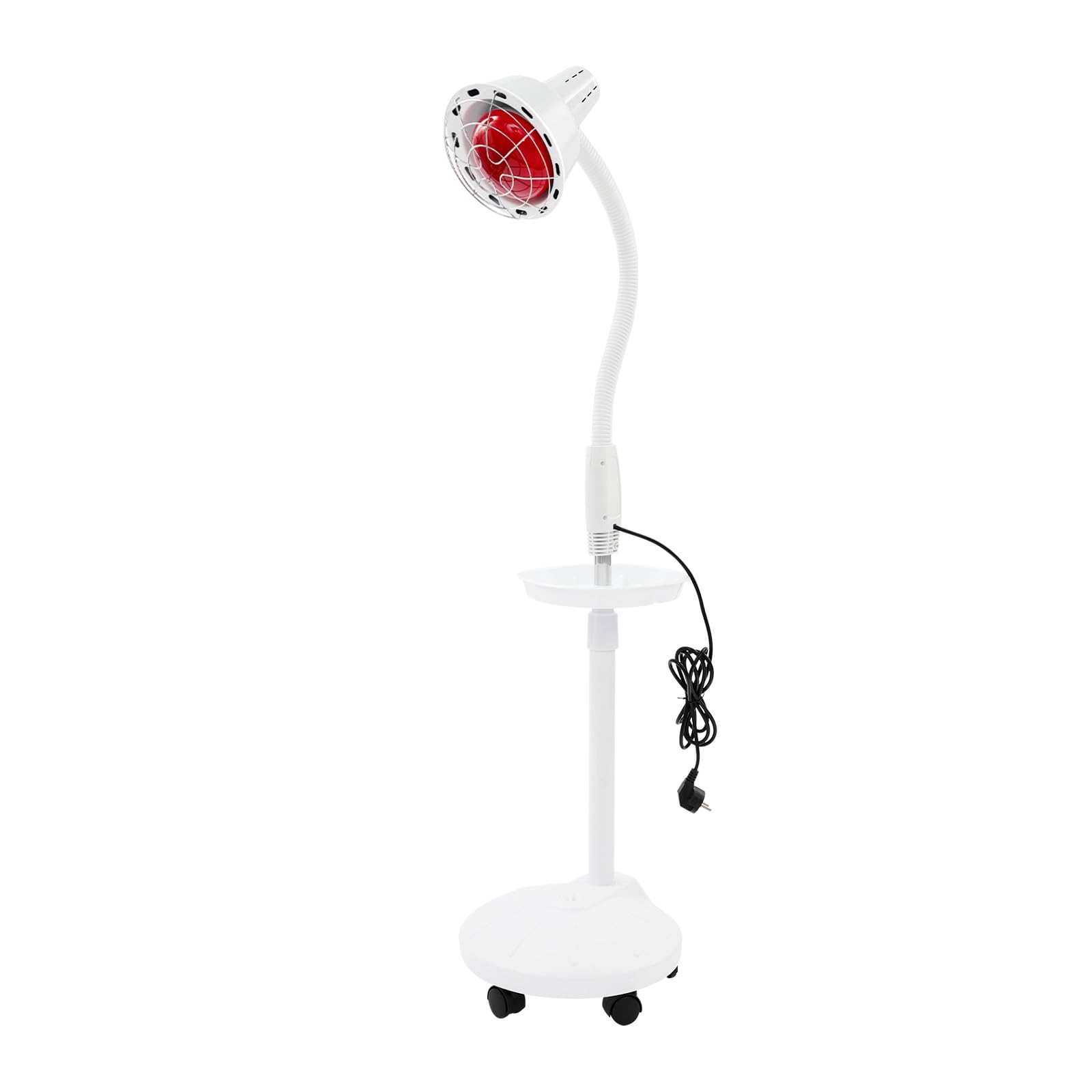 Dispositivo terapeutico a luce rossa con base, girevole flessibile, 275 W, luce infrarossa con timer stand e ruote per viso, spalle, schiena, mantenimento della vitalità della pelle