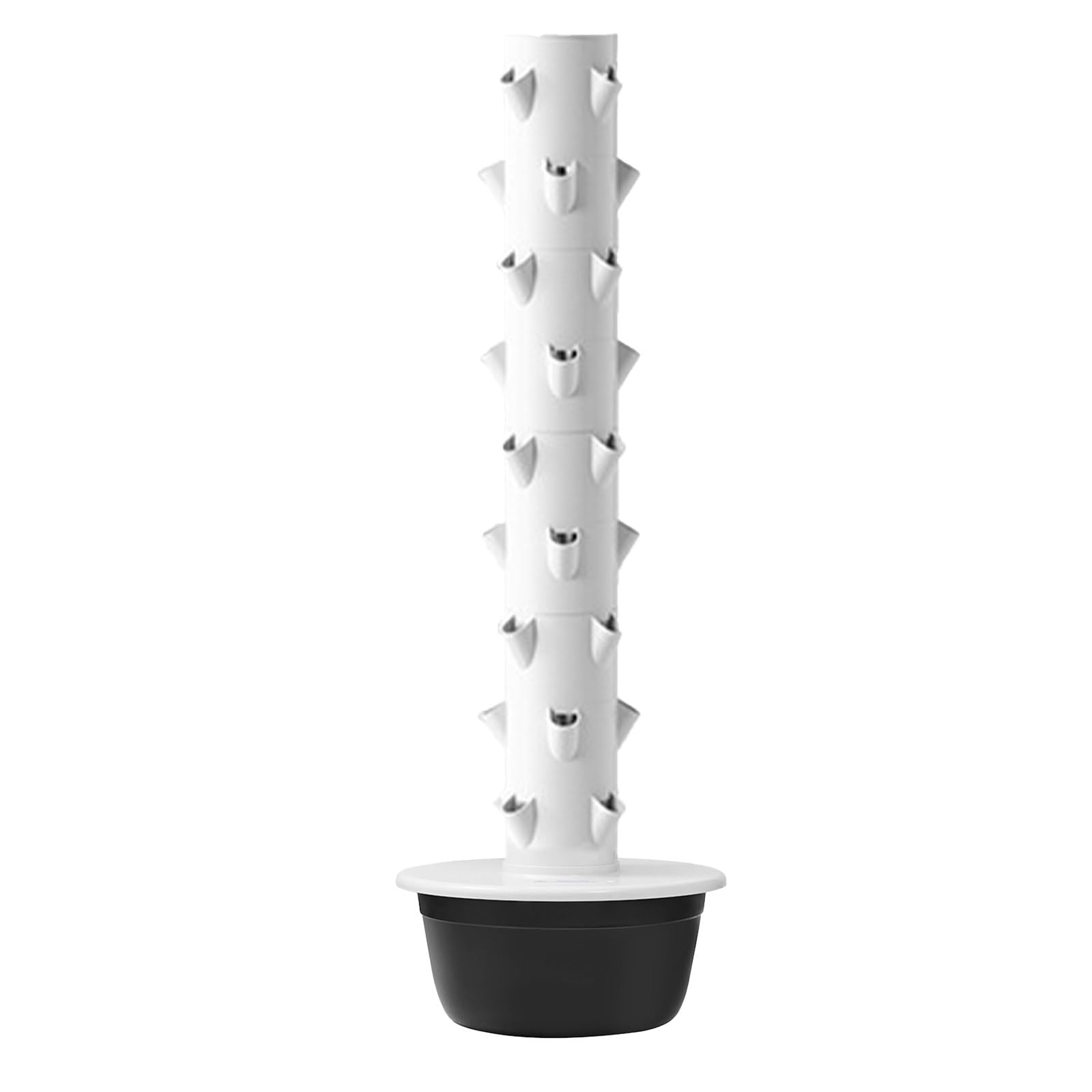 Ladecnerht Black Hydroponic Tower Hydroponics Growing System Kit Hydroponic Tower Garden Waterproof Design Soilless Cultivation Suitable For Indoor And Outdoor Soil-Free Planting,-9-Layers
