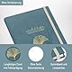paper&you® Work & Life Wochenplaner ohne Datum A5 Blue Ginkgo undatierter Kalender zur Achtsamkeit & Selbstorganisation, Planer undatiert, Dankbarkeitstagebuch - nachhaltig & klimafreundlich