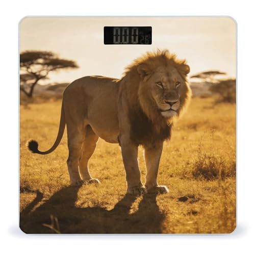 Báscula digital de baño con pantalla LED y vidrio templado miniatura 1