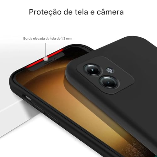 Capa Capinha Compatível Motorola Moto G14 Silicone Aveludada Ultra Fina e Resistente (ROXO)