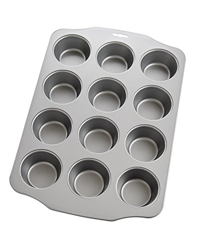 Mrs. Anderson's Baking43701 Anderson’s Nonstick 12-Cup Muffin Pan, Carbon Steel with Quick-Release Non-Stick Coating, PFOA Free, 14 x 10.5-Inches, Charcoal