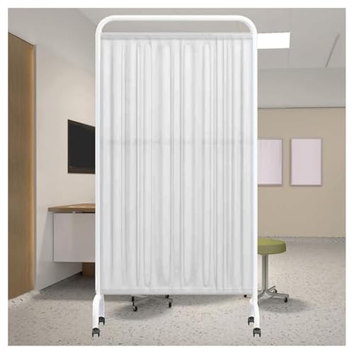 Cloison de hospitaliere blanche pliable a poulies mobile
