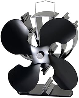 VODA 4-Blade Heat Powered Stove Fan for Wood/Log Burner/Fireplace increases 80% more warm air than 2 blade fan