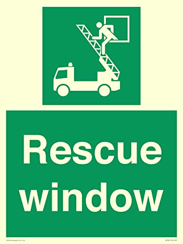 Fensterschild Rescue – 300 x 400 mm – A3P