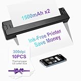 wbk Portable Printers Wireless for Travel, Thermal Inkless Printer Support 8.5' X 11' US Letter&Legal,A4&A5 Thermal Paper,Bluetooth Wireless Mini Printer Compatible with Android