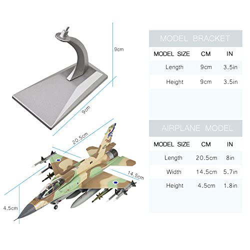Busyflies Fighter Jet Model 1:72 Scale Diecast Model Planes F-16I Storm Israeli Air Force Attack Falcon Fighter Model Planes Painted Diecast Military Airplane Model For Collection And Gift #TOP4
