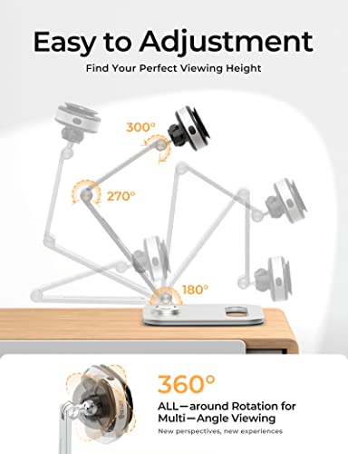 Sucteasy Cell Phone Stand With Electric Suction Cup, Adjustable Height & Angle Phone Stand For Desk, Phone Holder Stand Compatible With All Phones Tablet, Iphone Stand For Work, Video, Office, Home #TOP1