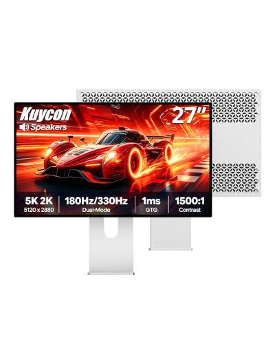 Image of P27Z 27'' 5K Glossy Monitor, Dual Mode Monitor UHD 180Hz / FHD 2K 330Hz, IPS Panel, Built-in Speakers, 10-Bit Color, 99% sRGB, 98% DCI-P3, 218PPI, HDR, 1ms, 1500:1 (Honeycomb - with Stand)