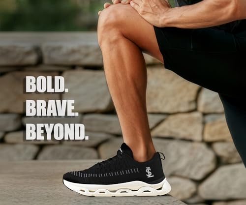 Image of LOUIS STITCH Men's Lightweight Knitted Athleisure Sport Shoes | Casual Lace-Up Sneaker and Athleisure Wear | Perfect for Casual, Gym & Travel Wear | LS-AT-RFKN