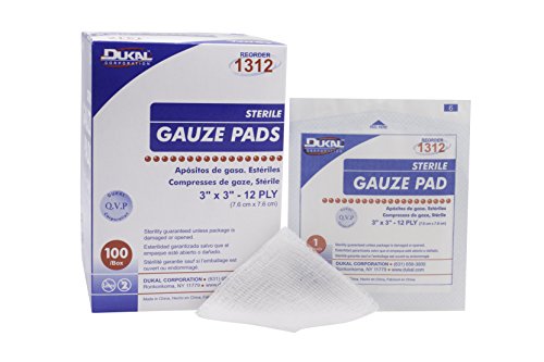 Dukal Gauze Pad, 12-Ply, Sterile, 3" x 3", White (Paquete de 2400) miniatura 4