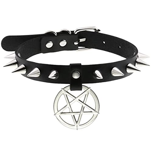 POSDN Gótico Punk Spike Rivet Choker Cuello Cover
