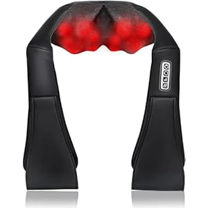 Gifts for Dad – Neck Massager for Pain Relief Deep Tissue – Shiatsu Back and Neck Massager with Heat – 4D Kneading Electric Massage Pillow for Shoulder, Back, Foot, Body Muscle Pain Relief