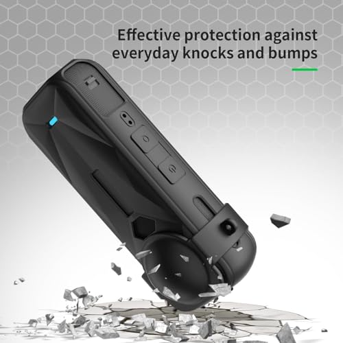 Image of Action Pro Silicone Protective Case Cover with Lens Cap Compatible with Insta360 X5 Action Camera | Shockproof, Scratch Resistant (Black)