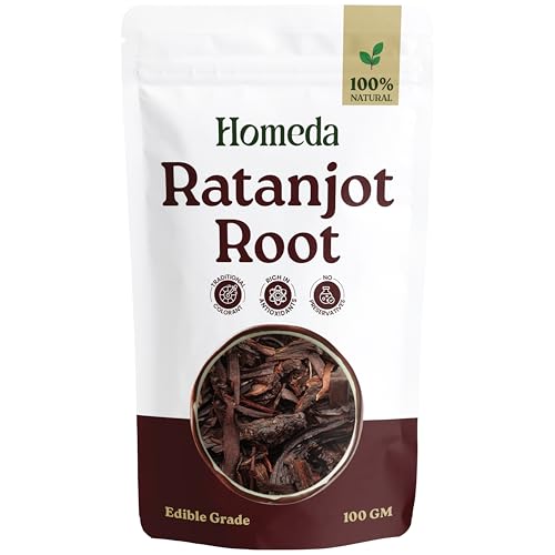 Image of Shudh Online Ratanjot Root /LALJADI /DAMINI BALCHAD /ONOSMA /ORCHANET /ALKANNA TINCTORIA /रतनजोत (100 grams)