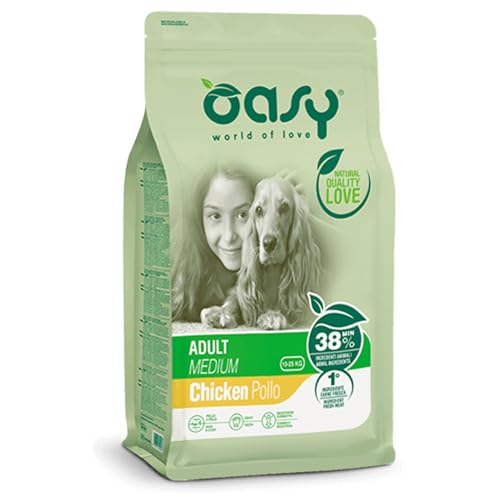 Oasy Dry Dog – Crocchette per cani adulti di taglia media, 12 kg