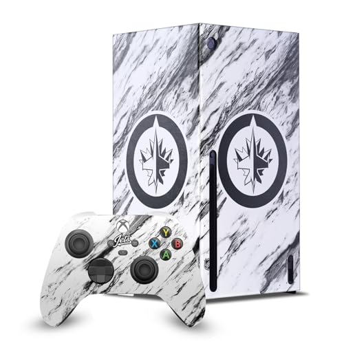 Enveloppement de console Xbox Series X NHL motif marbre Winnipeg Jets