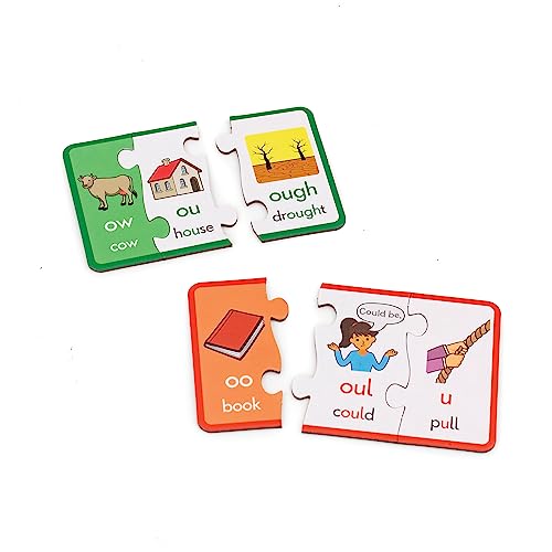 Junior Learning Vowel Puzzles - Match Long & Short Vowels with Similar Sounds, Multicolor - Image 3