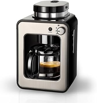 Coffee Machine Fully Automatic, Grinder and Brewer Combo, Mini Portable Espresso Maker with Ground or Whole Beans, Compact Coffee Maker