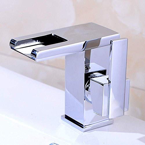 Mitigeur salle de bain cascade LED robinet lavabo baignoire eau chaude froide - 6