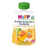 Hipp Frutta & Verdura Frullata - Carota Mango e Banana dal 6° Mese, 90g