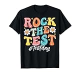 Rock The Test Testing Day Retro Motivational Teacher Student T-Shirt