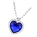 P Prettyia Collar Colgante De Cristal Titanic Heart of The Ocean Necklace...