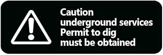 Acrylic Signs Caution Underground Services Permit to Dig Must Be Obtained Sign for Restaurant Salons Hotel Motel Rest Stops Public Restrooms Gift for Women Men 3x10 Inch