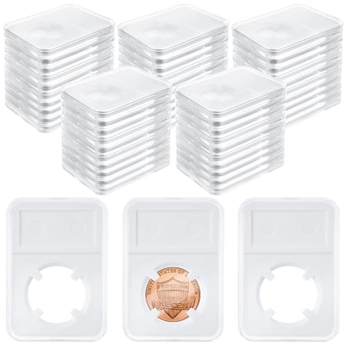 Acrux7 50 piezas porta monedas de 28 mm para coleccionistas miniatura 1