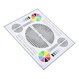 CLISPEED Überwachungskamera Fokus testkarte Farbkalibrierungskarte Präzise Objektiv testtafel für Innen Außenbereich Überwachungsbild Schärfeprüfung Monitoringsystem