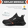 Nasogetch Steel Cap Trainers Safety Trainers Men Women Safety Shoes Comfortable Lightweight Work Trainers Breathable Puncture Proof 770 Black 5 UK 38 A #3