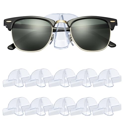 xiruiubao Brillenhalter Wand, 10 Stück Selbstklebende Brillenablage Wandmontage, Brillenhalter Lustig Nasenform, Sonnenbrillen Aufbewahrung Organizer für Aufhängen und Präsentieren von Brille