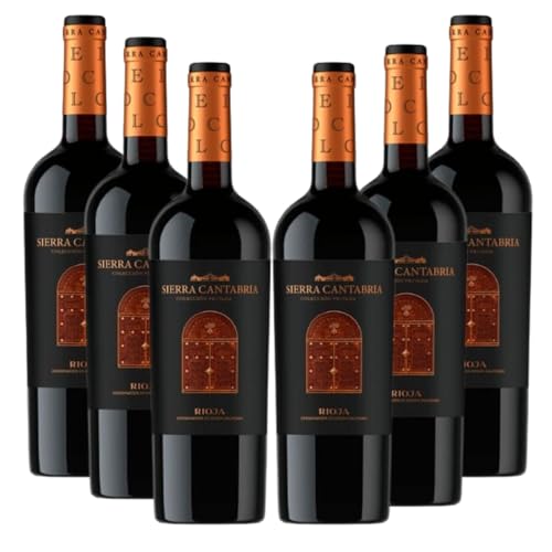 Sierra Cantabria Colección Privada - Ideal para Maridar con Carne y Comida Mediterránea - Pack 6 Botellas 75cl