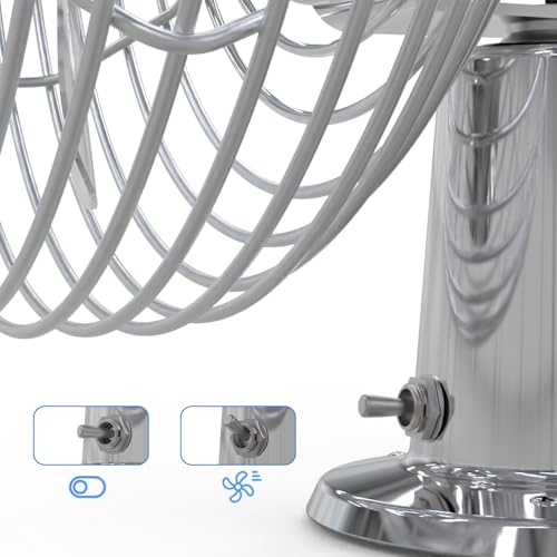 Heavy Duty 12V 8.75-Inch Car Fan,2-Speeds,All-Metal for RVs, Cars, Trucks, etc.Cigarette Lighter Cooling Fan,Helps to Circulate the Air in Your Car.(Cord Length 6FT)