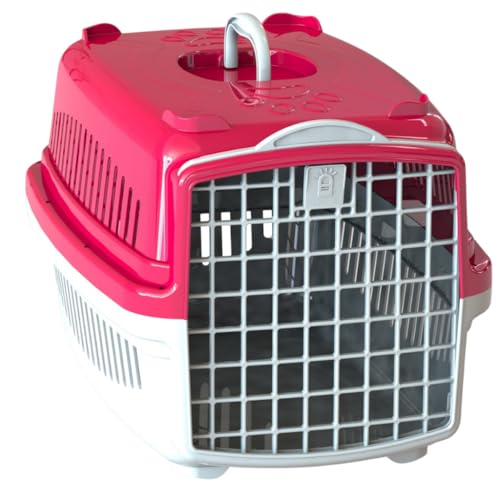 Caixa de Transporte Pet Gatos e Cães Pequeno Médio e Grandes(Rosa,Nº2 até 10kg)