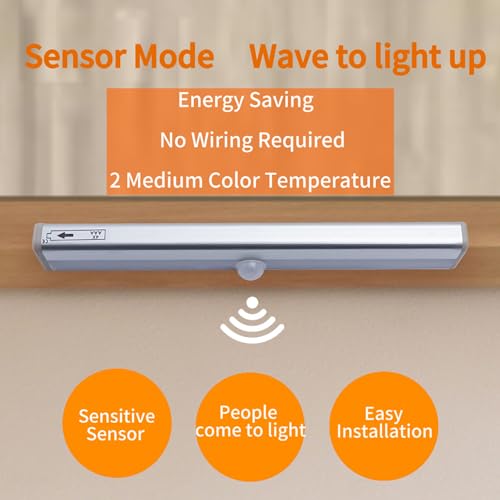 Autidefy SL000100 10Leds Outdoor Sensor Step Light,2 Pack Rv Sensor Led Closet Light,Stick-On Anywhere Magnetic Night Strip Light thumb #4
