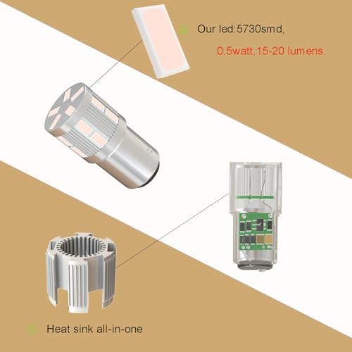 Image of BA15D H /L LED Bulb 1142 1076 Light Bulb Pink Purple for Car Marine Boat Truck Camper Trailers Motorhomes Interior Lights DC 12V-24V (Pack 2)