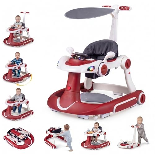 【Stazione di Gioco Interattiva】Il modulo di attività rimovibile offre molti elementi giocosi, tra cui un volante, un interruttore di marcia dal design realistico, un emozionante giocattolo a rulli e pulsanti con effetti luminosi e sonori che stimolano la curiosità e stimolano l’immaginazione. Per un divertimento a lungo termine, questo modulo richiede 5 batterie AA (non incluse).