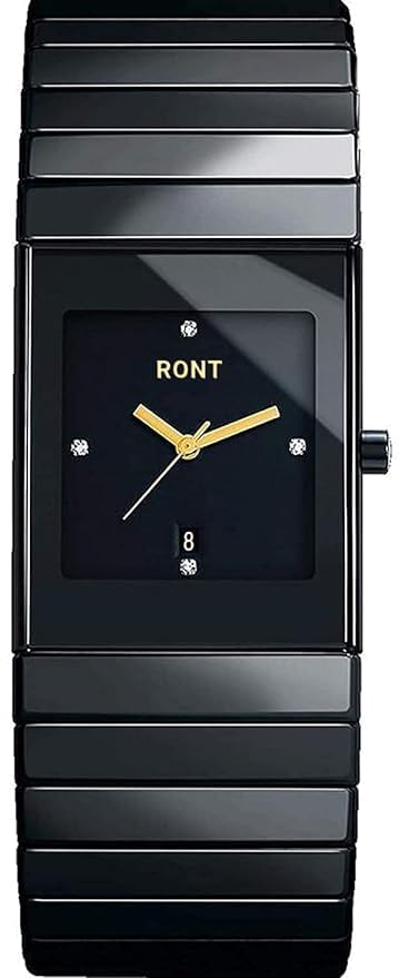 Ront v Analogue Ceramic Black Squre| Watch for Men | High Tech Ceramic Fully Black Watch R.A.D.0 (B0D12WM8FJ) Amazon Price History, Amazon Price Tracker